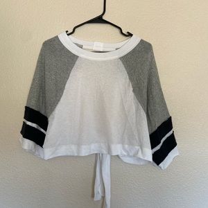 NWOT We the Free jersey back tie oversized crop tee, xs